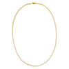 Gold / 16IN Thin Three Prong Tennis Necklace - Adina Eden's Jewels