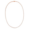 Rose Gold / 16IN Thin Three Prong Tennis Necklace - Adina Eden's Jewels