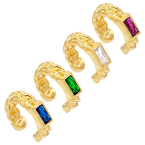 Combo Links Stone Ear Cuff Combo Set - Adina Eden's Jewels