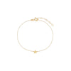 14K Gold Tiny Solid Star Bracelet 14K - Adina Eden's Jewels