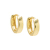 Gold / Pair Tiny Wide Solid Huggie Earring - Adina Eden's Jewels