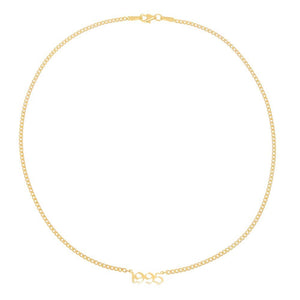  Gothic Year Nameplate Necklace - Adina Eden's Jewels