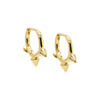 Gold / Pair Triple Solid Spike Huggie Earring - Adina Eden's Jewels