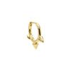 Gold / Single Triple Solid Spike Huggie Earring - Adina Eden's Jewels