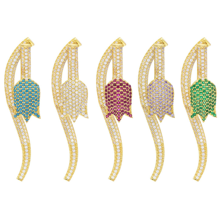 Combo Omega Tulip Stud Earring Combo Set - Adina Eden's Jewels