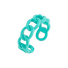 Turquoise Enamel Colored Chain Link Ring - Adina Eden's Jewels
