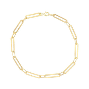 Gold Paper Link Anklet - Adina Eden's Jewels