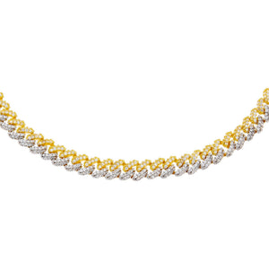 Combo Two Tone Pavé Chain Link Choker - Adina Eden's Jewels