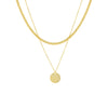 Gold Two In One Coin X Cuban Chain Necklace - Adina Eden's Jewels