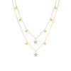Gold Two In One Stars Necklace/Choker - Adina Eden's Jewels