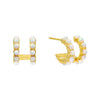 Opal Double Row Opal Huggie Earring - Adina Eden's Jewels