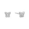 14K White Gold / Pair Diamond Butterfly Stud Earring 14K - Adina Eden's Jewels