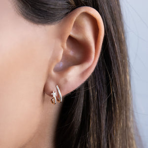  Diamond Shooting Star Stud Earring 14K - Adina Eden's Jewels