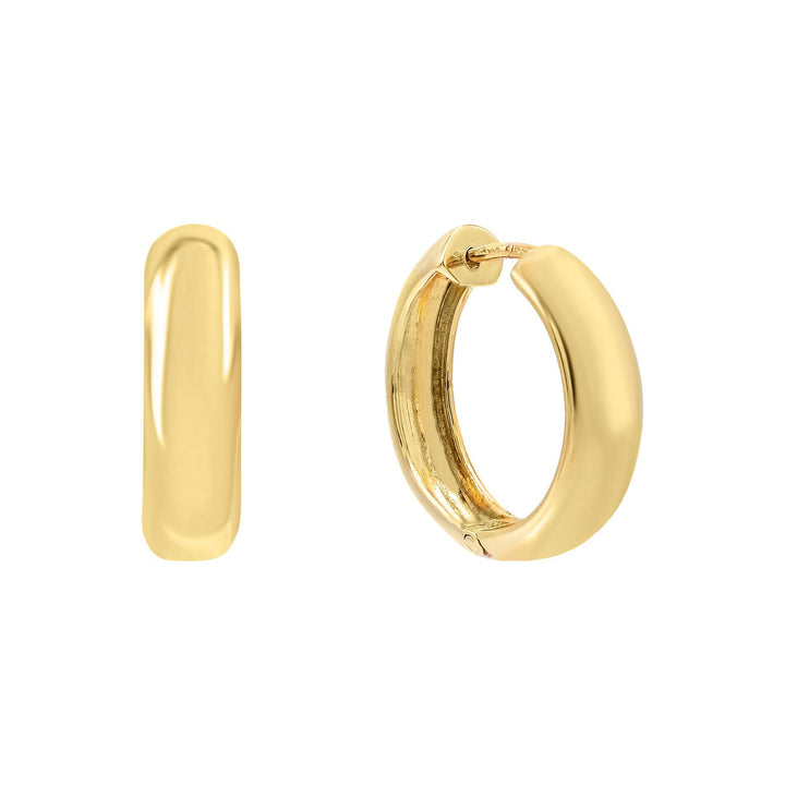 14K Gold Wide Endless Hoop Earring 14K - Adina Eden's Jewels