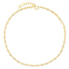 Gold Bezel Chain Anklet - Adina Eden's Jewels
