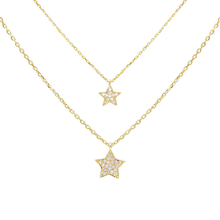 Gold Layered Star Necklace Set - Adina Eden's Jewels