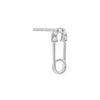 14K White Gold / Single Diamond Safety Pin Stud Earring 14K - Adina Eden's Jewels
