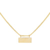 14K Gold / Engraved Engraved Bar Chain Necklace 14K - Adina Eden's Jewels