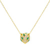 Gold Panther Stone Necklace - Adina Eden's Jewels