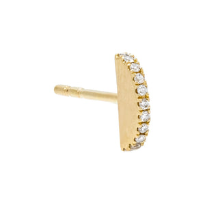  Diamond Semi-Circle Stud Earring 14K - Adina Eden's Jewels