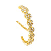 14K Gold / Single Diamond Disc Hook Stud Earring 14K - Adina Eden's Jewels