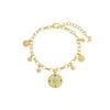 Gold Vintage Charm Link Bracelet - Adina Eden's Jewels