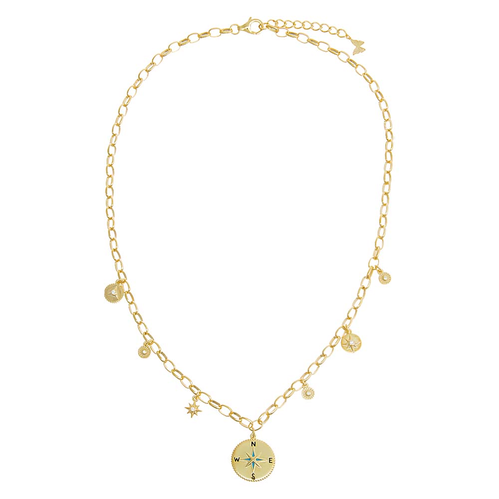 Vintage Charm Link Necklace Adina Eden Jewels