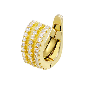 Gold Triple Pavé Hinge Ear Cuff - Adina Eden's Jewels