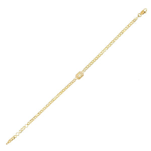 14K Gold Diamond Chain Bracelet 14K - Adina Eden's Jewels