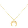 14K Gold Cowhorn Necklace 14K - Adina Eden's Jewels