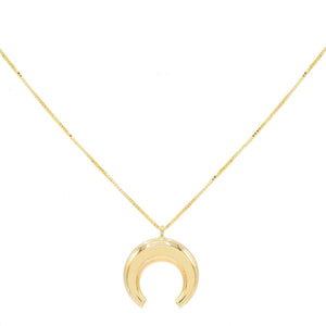 14K Gold Cowhorn Necklace 14K - Adina Eden's Jewels