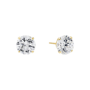 14K Gold / 7 MM / Pair Juliette Stud Earring 14K - Adina Eden's Jewels