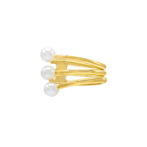  Triple Pearl Ear Cuff - Adina Eden's Jewels