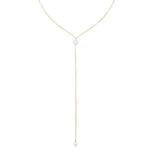 Pearl White Pearl Lariat - Adina Eden's Jewels