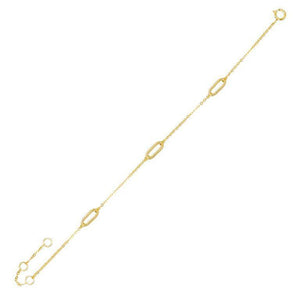Gold Open Oval Bracelet - Adina Eden's Jewels