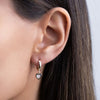 Mother of Pearl Heart Huggie Earring 14K - Adina Eden's Jewels