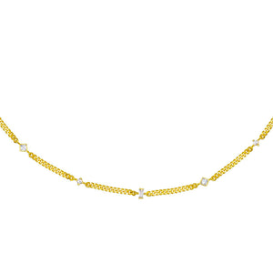 Gold Stones Cuban Choker - Adina Eden's Jewels