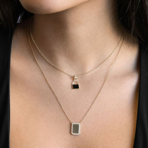  Enamel Lock Necklace - Adina Eden's Jewels