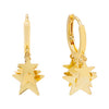 14K Gold Stars Huggie Earring 14K - Adina Eden's Jewels