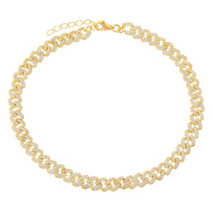  XS Pavé Chain Link Anklet - Adina Eden's Jewels