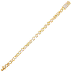 Gold XS Pavé Chain Link Bracelet - Adina Eden's Jewels