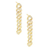 Gold / 8 Links XS Pavé Chain Link Drop Earring - Adina Eden's Jewels