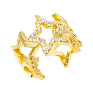 Gold Open Star Ring - Adina Eden's Jewels