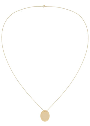  Oval Disc Necklace 14K - Adina Eden's Jewels