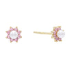 Light Pink Pastel Pearl Flower Stud Earring - Adina Eden's Jewels