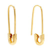 14K Gold Solid Safety Pin Earring 14K - Adina Eden's Jewels