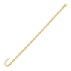 Gold Mini Mariner Pavé Bracelet - Adina Eden's Jewels