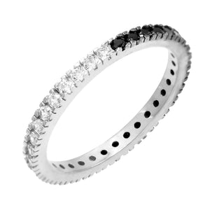 Onyx / 6 Two-Tone Thin Band - Adina Eden's Jewels