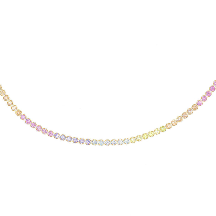 Multi-Color Pastel Rainbow Tennis Choker - Adina Eden's Jewels