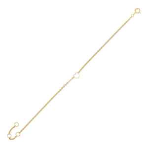 Gold Open Heart Bracelet - Adina Eden's Jewels